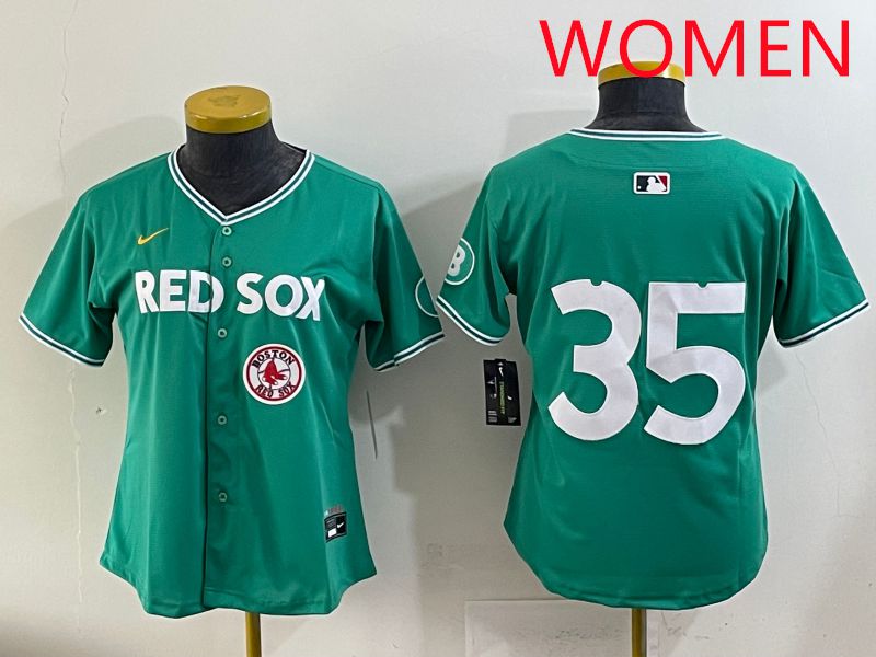 Women 2025 Boston Red Sox #35 No Name Dark Green Joint Name Nike MLB Jersey style 10->women mlb jersey->Women Jersey